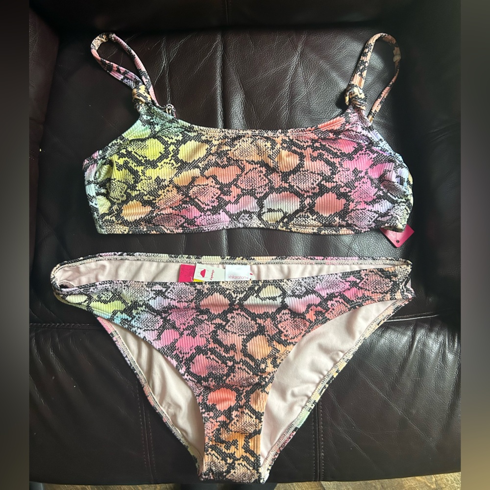 Target Multicolor Snake Print Kids Bikini